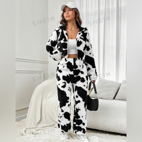 Cow Print Jacket & Pants - Picture 2 of 3